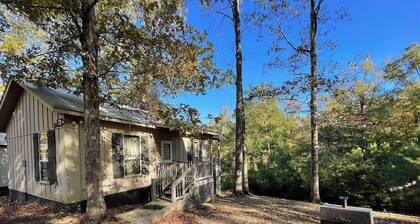 Comfortable 1-Bedroom Cabin with Full Kitchen, Vaulted Ceiling & Outdoor Space