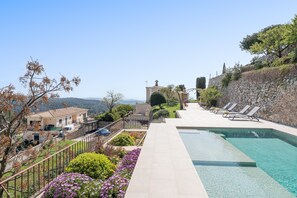 Pool - CAN CABELLUT - Villa with private pool and mountain views - Free WiFi (Puigpunyent)