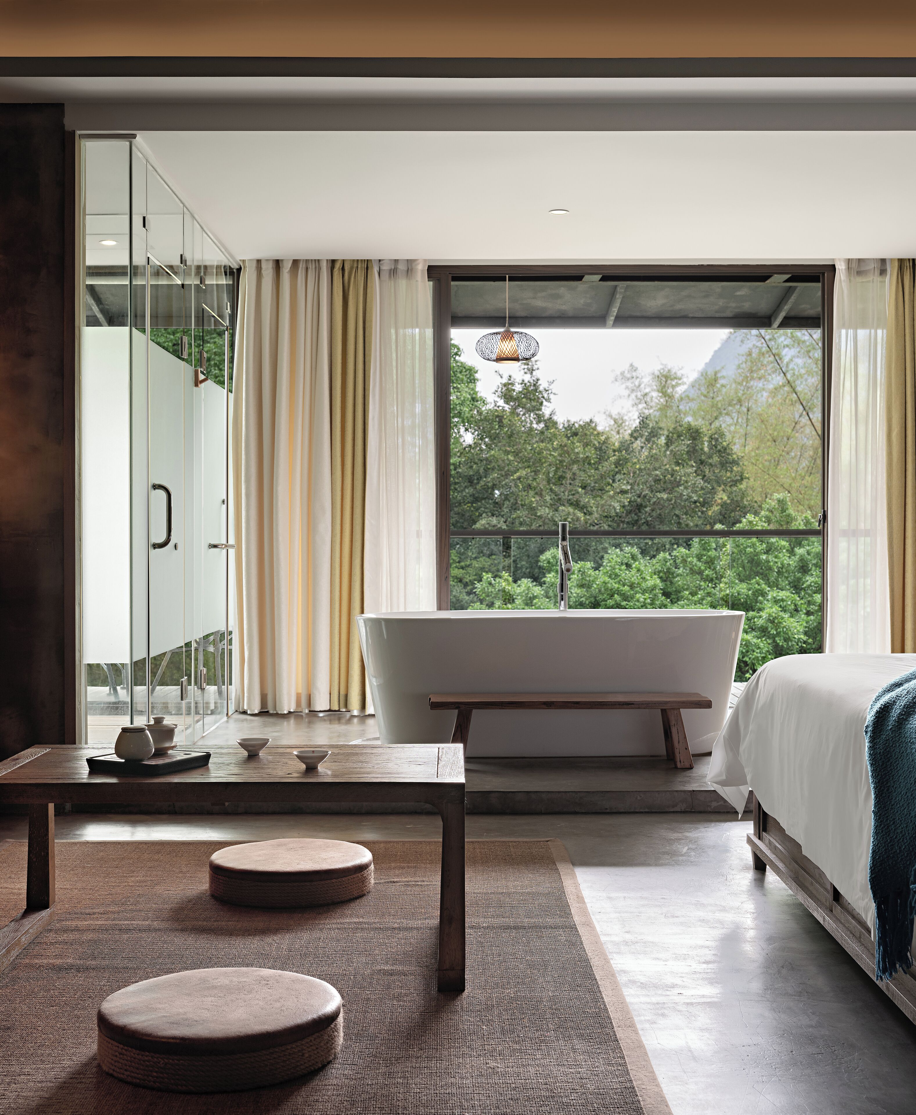 經典雙人房, 山景 | 獨特裝潢、遮光布/窗簾、隔音、免費無線上網