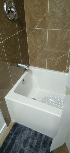 Secadora de cabello, toallas, jabón, papel de baño 
