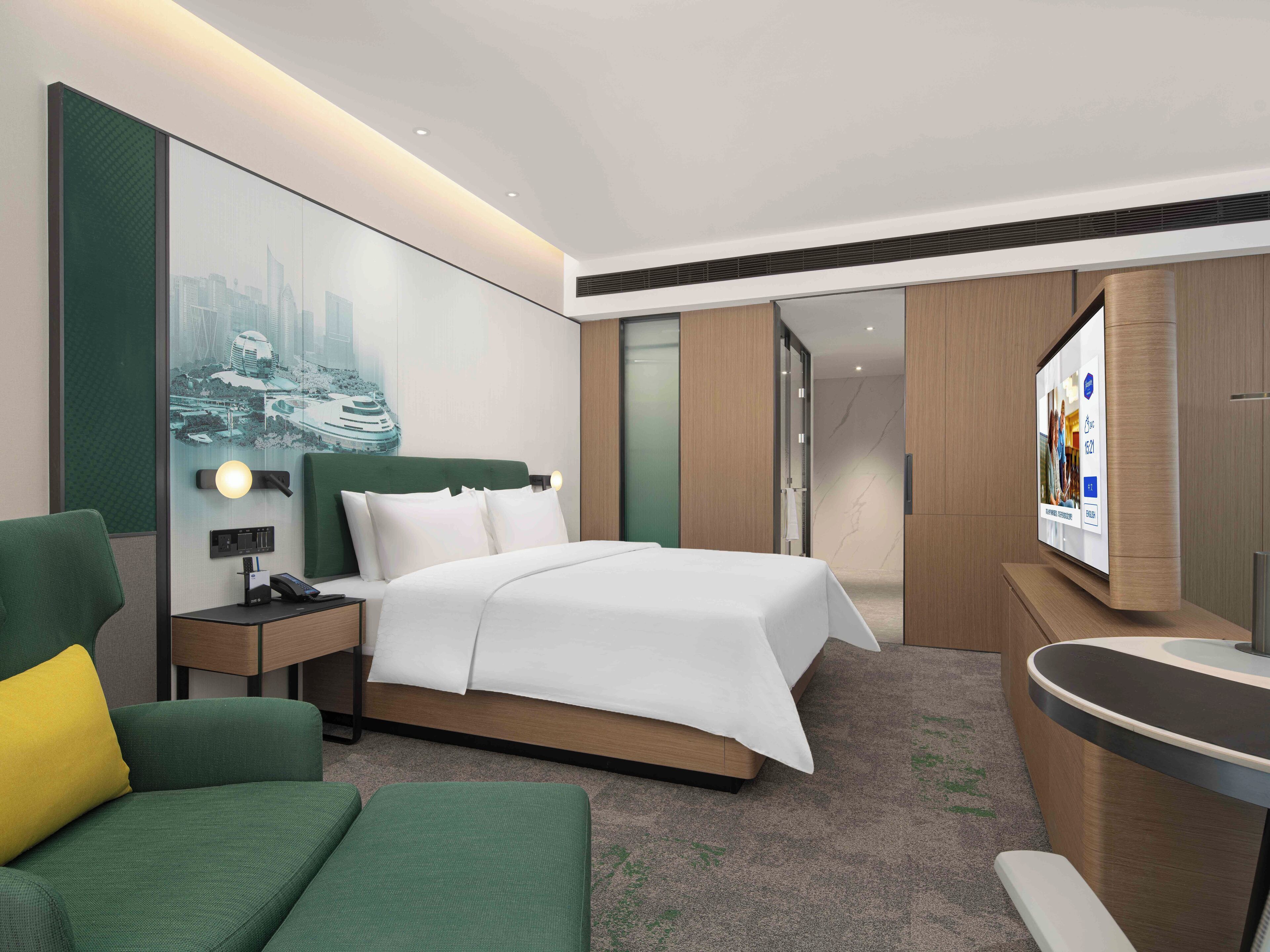 Signature-Suite, Stadtblick | Schreibtisch, laptopgeeigneter Arbeitsplatz, Verdunkelungsvorhänge