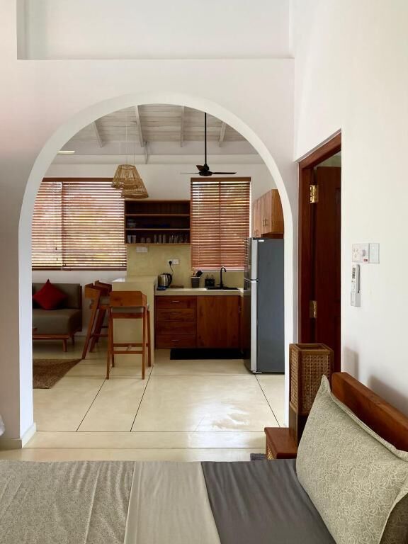 Luxury-Apartment, Terrasse, Blick auf den Innenhof