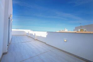 Penthouse, City View | Terrace/patio - Corner Terrace 1BR Penthouse - Sea Views (St. Paul's Bay)
