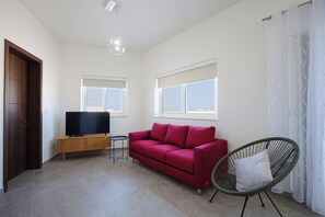 Penthouse, City View | Living area - Corner Terrace 1BR Penthouse - Sea Views (St. Paul's Bay)