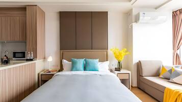 Dobbeltrom – superior | Skrivebord for bærbar PC, strykejern/-brett og wi-fi (inkludert)