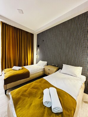 Phòng 2 giường đơn cơ bản, ban công, quang cảnh sân vườn | Bàn, truy cập Internet không dây miễn phí 