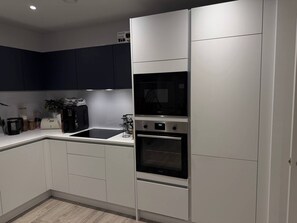 Fridge, microwave, stovetop, dishwasher