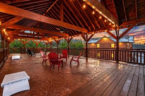 Terrace/patio - Group Retreat | Sleeps 28 | Indoor Pool + Spa + Game Room | Green Mountain Lodge (Pigeon Forge)