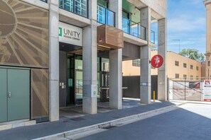 Exterior detail - 2BR East End Escape | Parking + Balcony + Cinema (Adelaide)