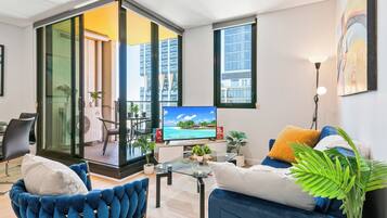 Smart TV, table football, books
