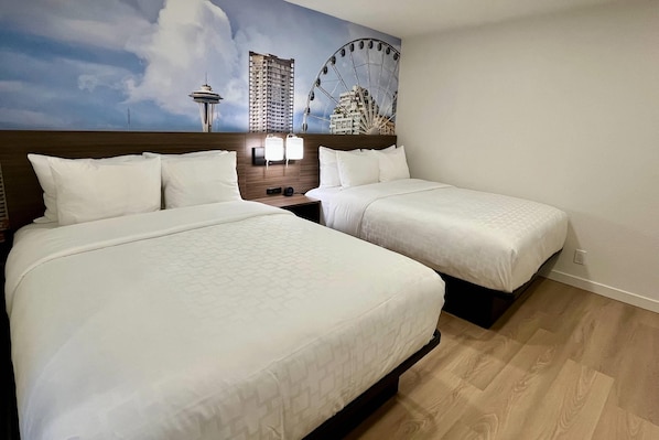 Desk, blackout curtains, iron/ironing board, free WiFi