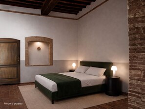 舒適四人房, 花園景 | 書桌、手提電腦工作空間、遮光窗簾/窗簾、免費 Wi-Fi