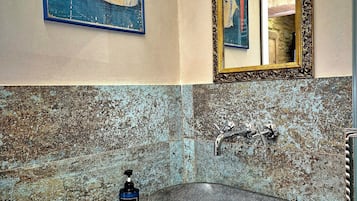 Ducha, secador de pelo y toallas