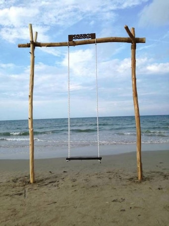 On the beach. Homestay Selesa KPP Guesthouse