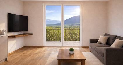Appartement 'Gala' avec vue sur la montagne, grand espace extérieur et piscine