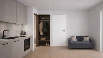 Refrigerador, microondas, parrilla de estufa y lavavajillas