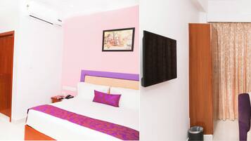 Premium kamer, 1 twee- of 2 eenpersoonsbedden, 1 tweepersoonsbed, niet-roken, uitzicht op de stad | Een strijkplank/strijkijzer, gratis wifi