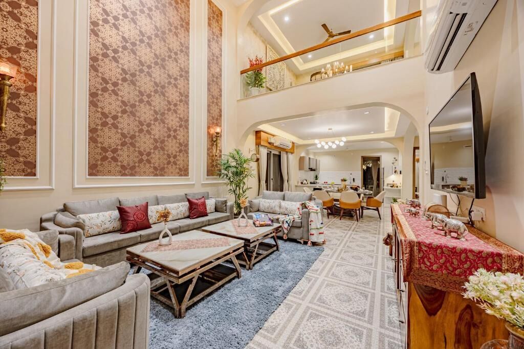 Deluxe Villa, Balcony, Garden View | Living area