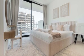 Iron/ironing board, WiFi, bed sheets - Luxury 1BR Haven - Prime Location - Newly Built (Dubai)