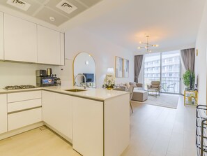 Interior - Modern 1BR Furnished, JVC Prime Location (Dubai)