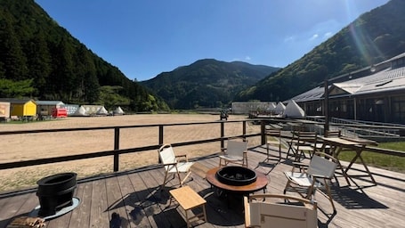 Outdoor dining. Ochidani Camp Agri-village