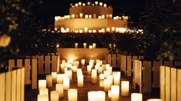 Outdoor banquet area