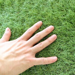 A hand resting on a textured surface. - Kappo Ryokan Magohachi (Nakatsugawa)