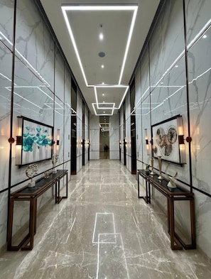 Interior - Velantra Sky Duplex 
Luxury High-Rise Stay with Panoramic Views (Gurugram)