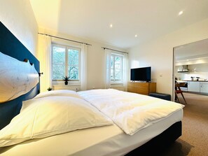 Comfort-lejlighed - 1 kingsize-seng med sovesofa - balkon - parkudsigt | Mørklægningsgardiner, lydisolering, strygejern/strygebræt, gratis Wi-Fi