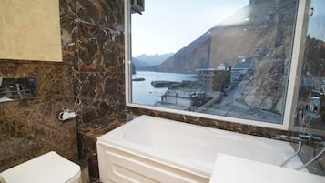 Tøfler, håndklær, såpe og sjampo