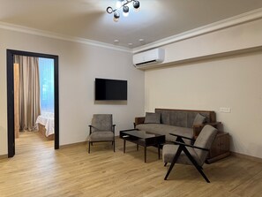 Family Apartment, 2 Bedrooms, Kitchen, Courtyard View | Living area - 2-Bedroom Family Apartment by Sweet Home (Yerevan)