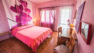 Kamer, 1 twee- of 2 eenpersoonsbedden, balkon, uitzicht op stad