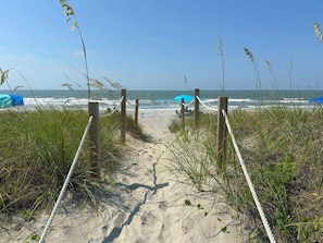 Vlak bij het strand