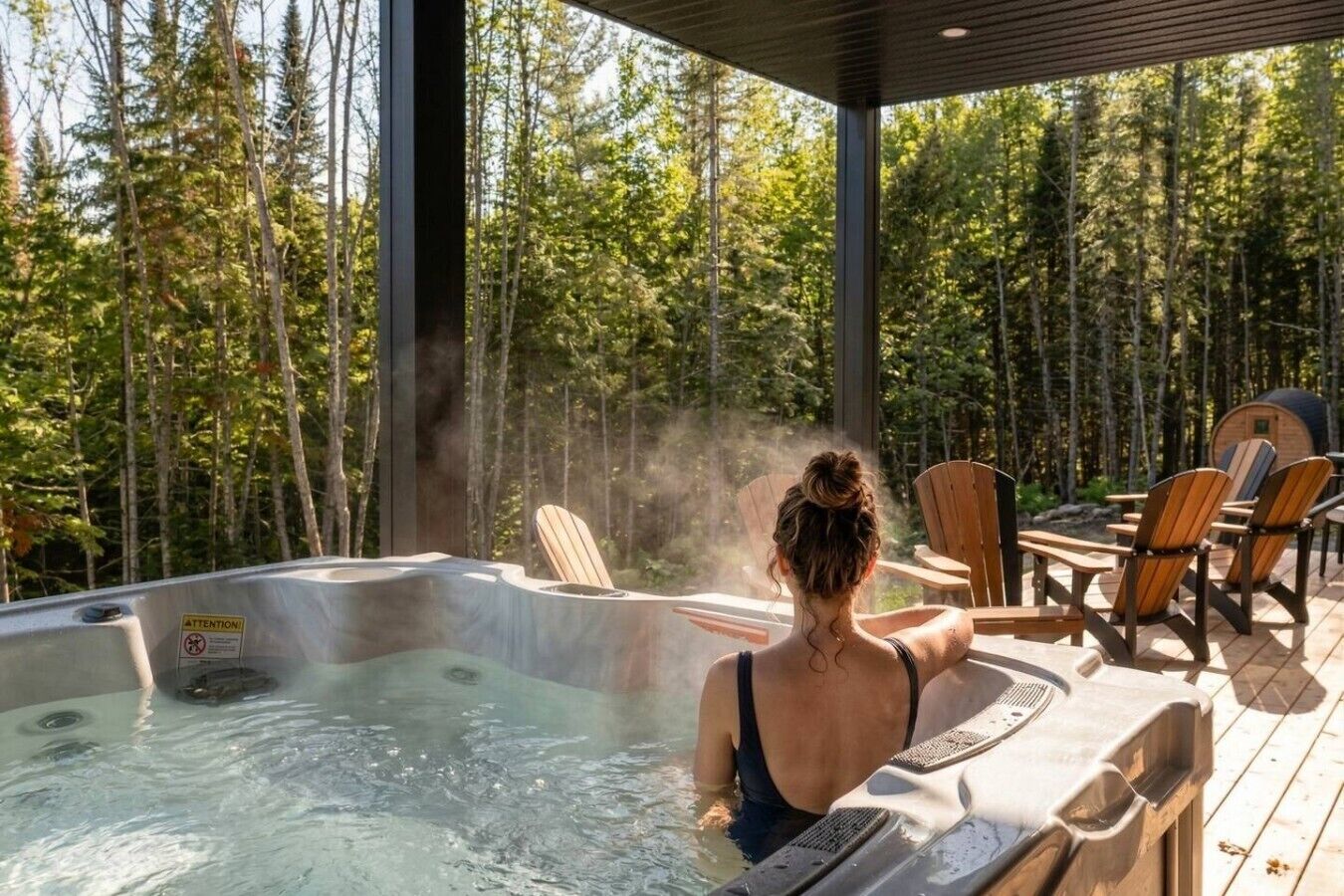 Outdoor spa tub