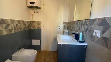 Classic Room | Bathroom | Shower, hair dryer, towels, soap