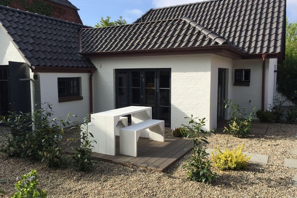 Ferienhaus Terrasse mit Sitzmöglichkeit...