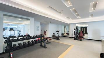 Luxury Apartment, Balcony, City View | Fitness facility