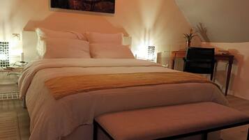 2 slaapkamers, een strijkplank/strijkijzer, wifi, beddengoed