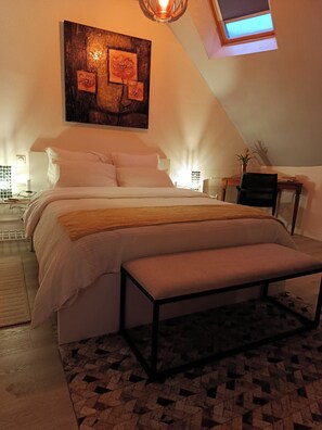 2 slaapkamers, een strijkplank/strijkijzer, wifi, beddengoed