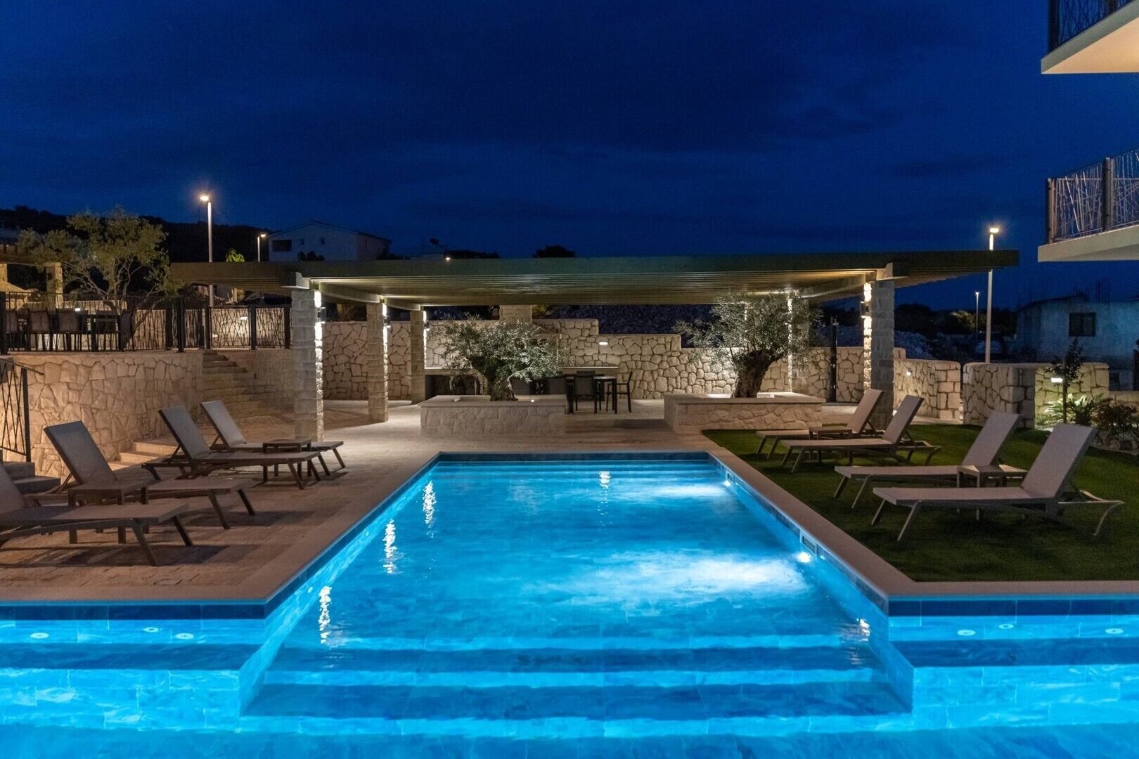 A heated pool