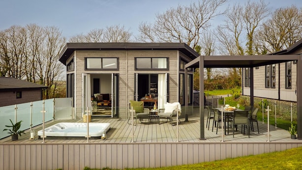 Luxury Cabin, Sea View | Outdoor dining