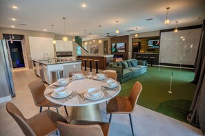 Dining - Luxury Home Built For Golfers. Pro Shop | Locker Room | Full Swing Sim | Indoor Putting Green | Bowling | Poker Room | Arcade Room (Reunion)