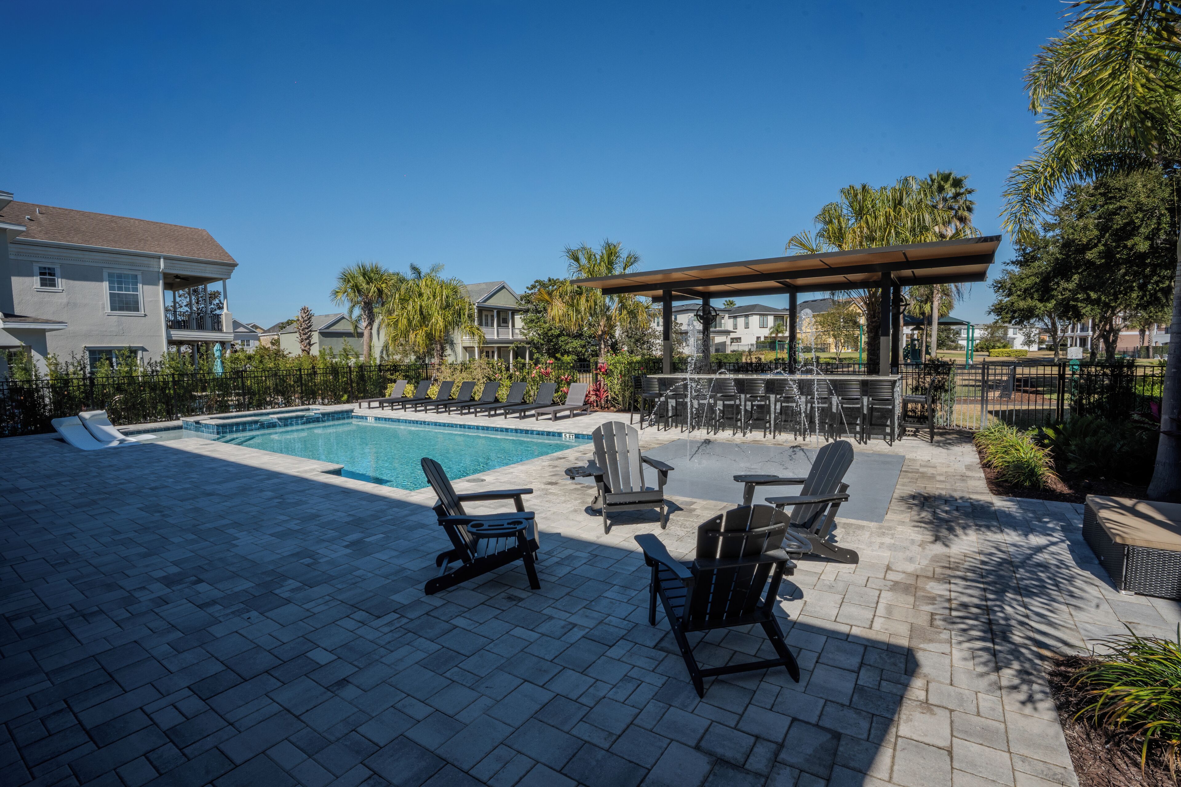 A heated pool
