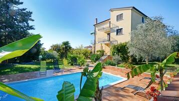 Apartment, 1 Schlafzimmer, Terrasse, Gartenblick | Pool | Außenpool