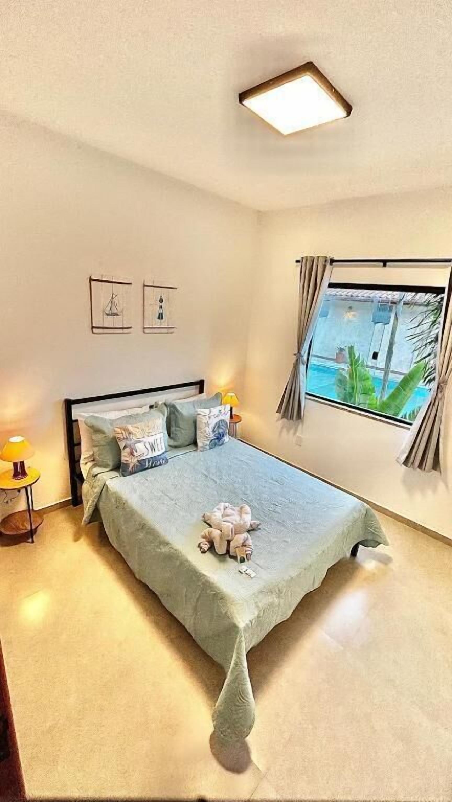 Appartement Confort, coin cuisine, vue piscine
