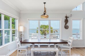 Dining - Soundfront Luxury w/ Pool, Hot Tub, Pier & Game Room (Emerald Isle)