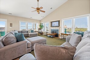 Smart TV, DVD player, table football - 10BR Coastal Estate w/ Pool, Elevator, Game Rooms & Private Beach Access (Indian Beach)