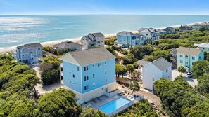Exterior - 10BR Coastal Estate w/ Pool, Elevator, Game Rooms & Private Beach Access (Indian Beach)