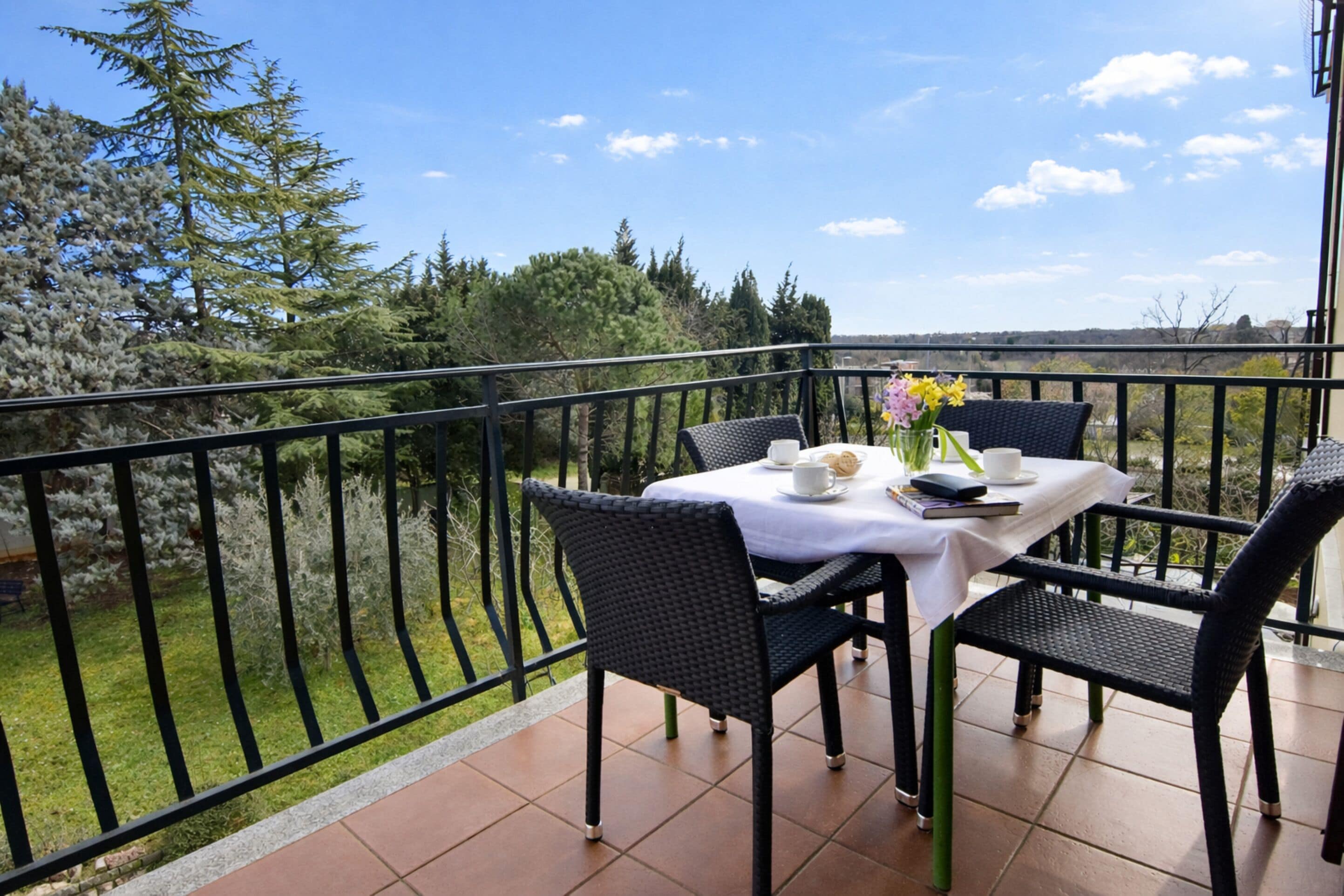 Apartment, 2 Schlafzimmer, Balkon, Gartenblick | Balkon