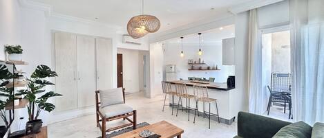 Appartement, 2 chambres, fumeur, balcon | Salle de séjour